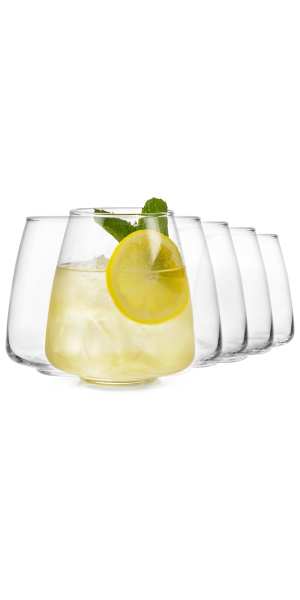 Libbey Stemless AP Tapered Wine Glass, 16-ounce, Set of 6