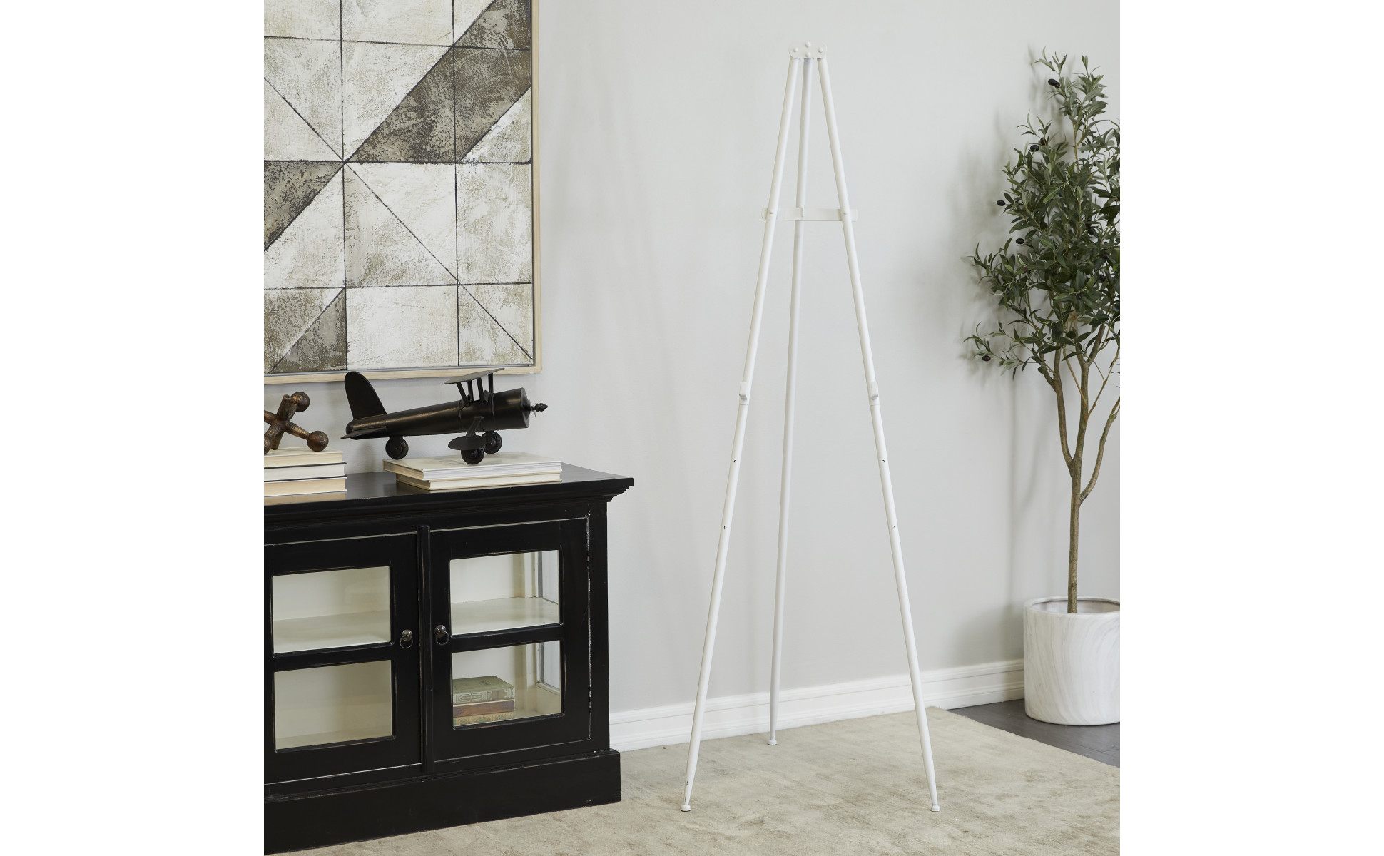 Litton Lane White Metal Extra Large Free Standing Adjustable