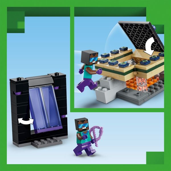 Builders can "activate" the End portal and the Nether portal.