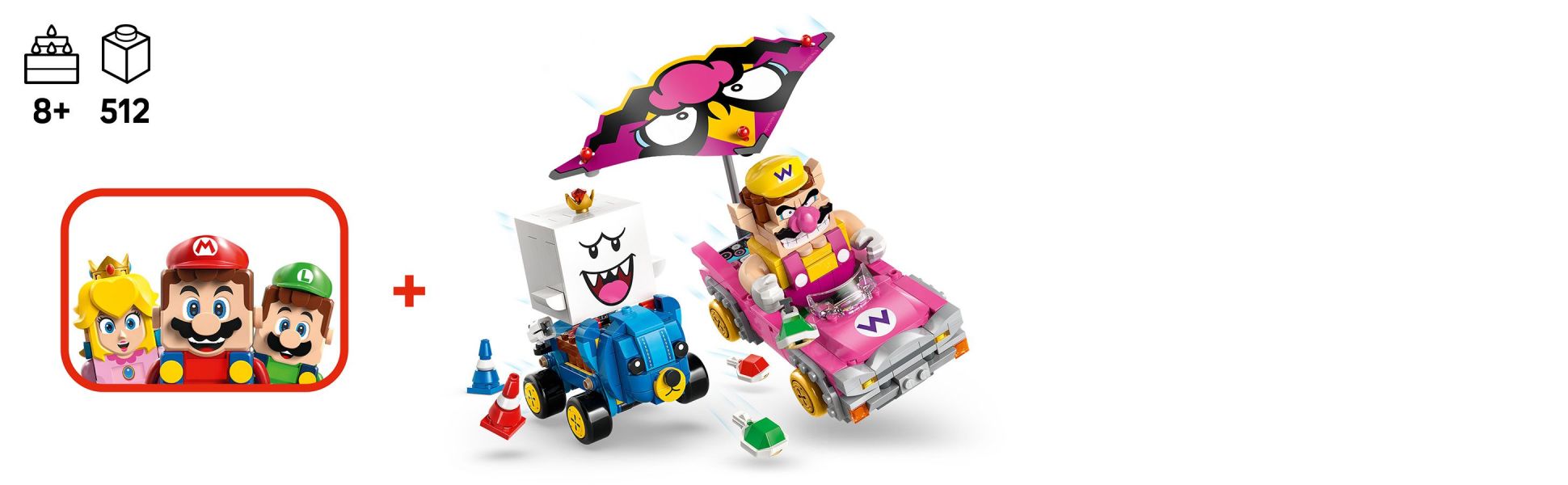 Add LEGO Mario (from set 71439 or 72043), LEGO Luigi (71440) or LEGO Peach (71441) for interactive play (sets sold separately).