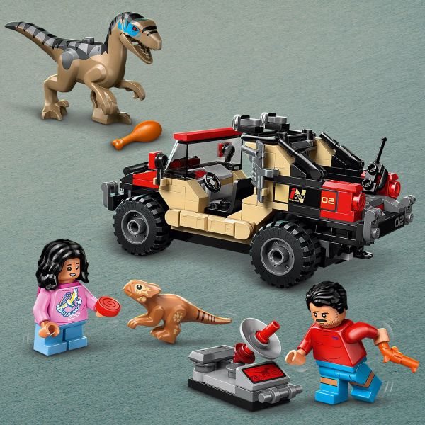 With an off-road vehicle, tracking device, steak and more.