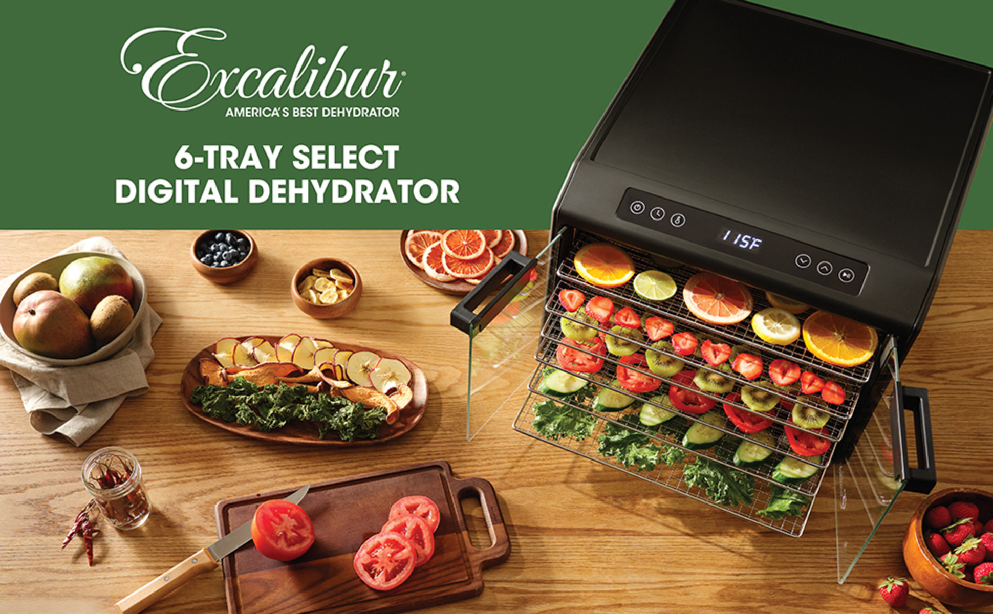 Excalibur Food Dehydrator 本体 Excalibur, Dehydrator, 6 Tray Digital, Stainless Steel - Walmart.com