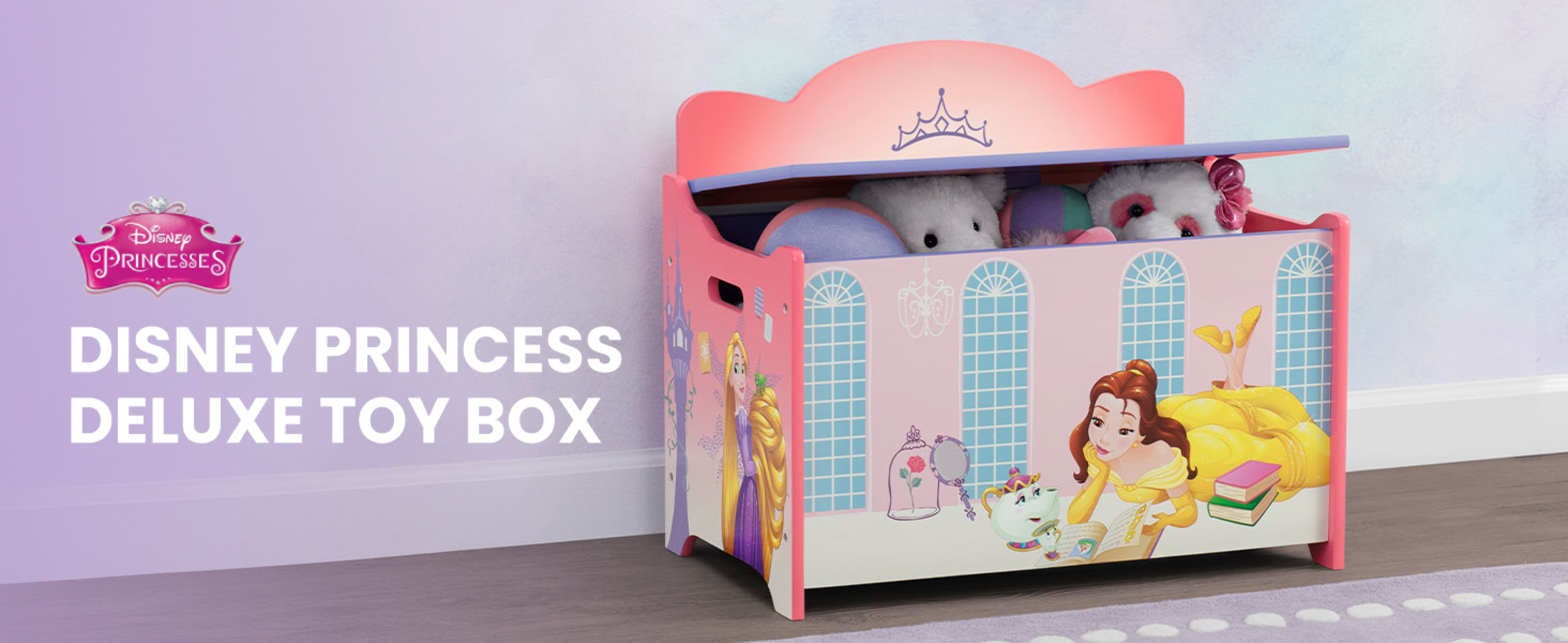 Disney Princess Deluxe Toy Box by Delta Children, Greenguard Gold