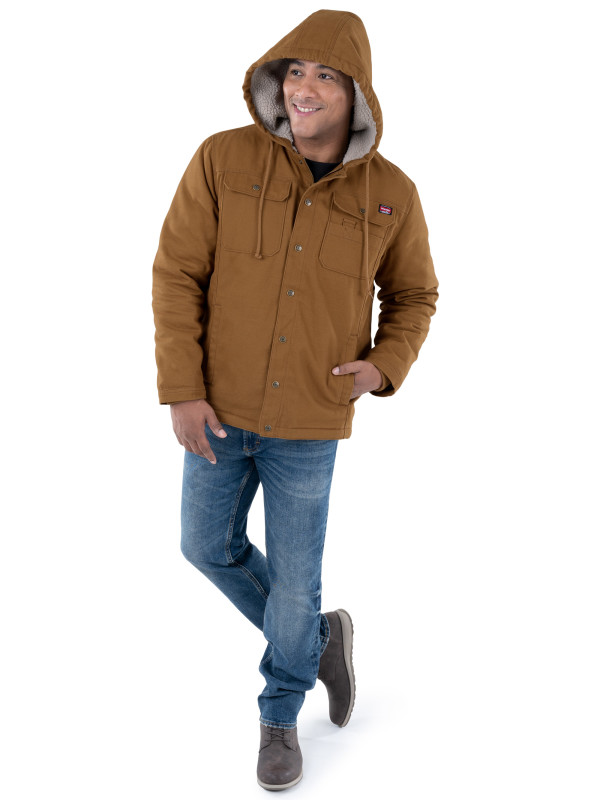 Wrangler Men's Insulated Duck Jacket with Sherpa Lining, Sizes S