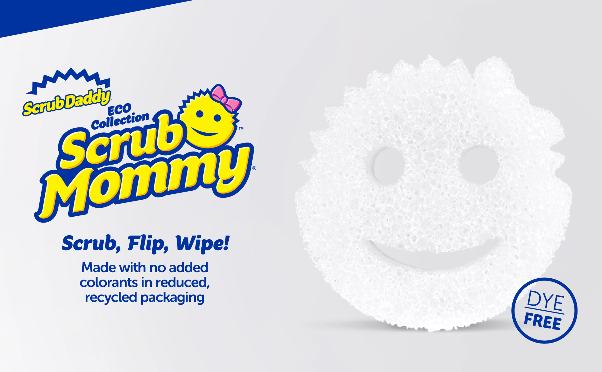 Scrub Daddy - Dual-Sided Scrubber & Sponge with Soft Washing