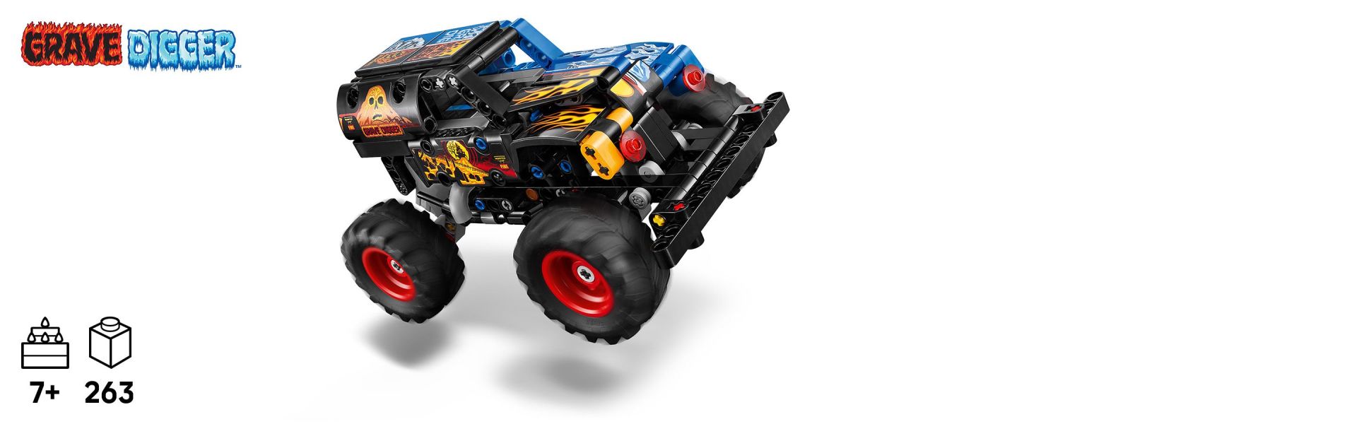 Kids can create their own epic Monster Jam events and pretend play adventures as they explore this toy.