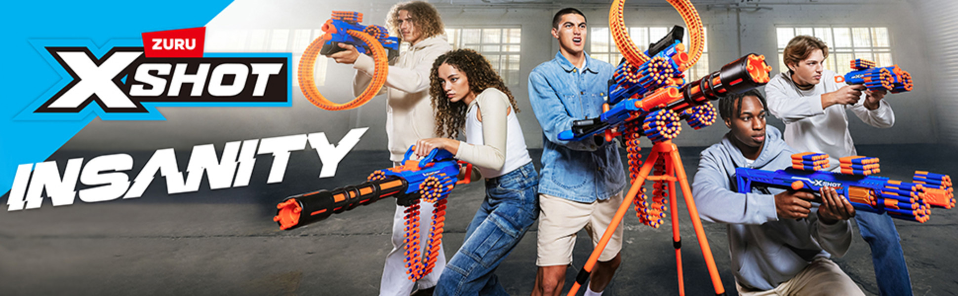 XSHOT Insanity Motorized Clip Mania (72 Darts) Outdoor Foam