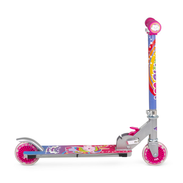 OZBOZZ Flashing Scooter, Unicorn Sparkles, Light-Up Wheels