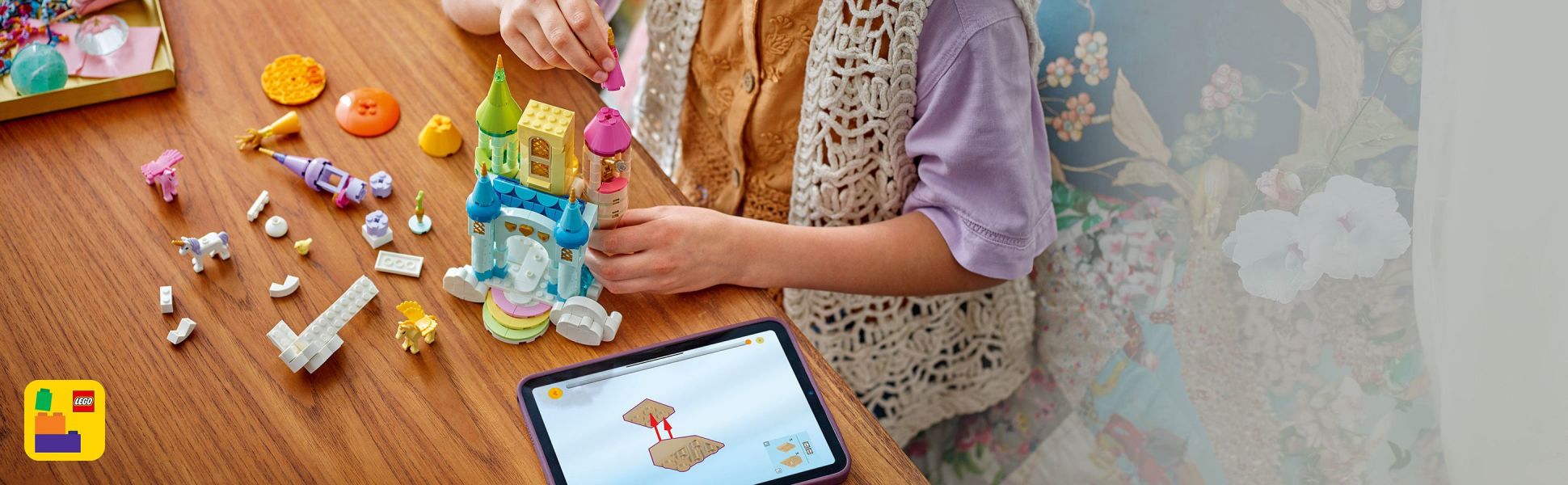 Little builders can save their progress, zoom in and rotate models in 3D with the LEGO Builder app.