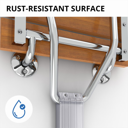 13.125 in. x 15 in. Plastic Folding Shower Seat in Chrome