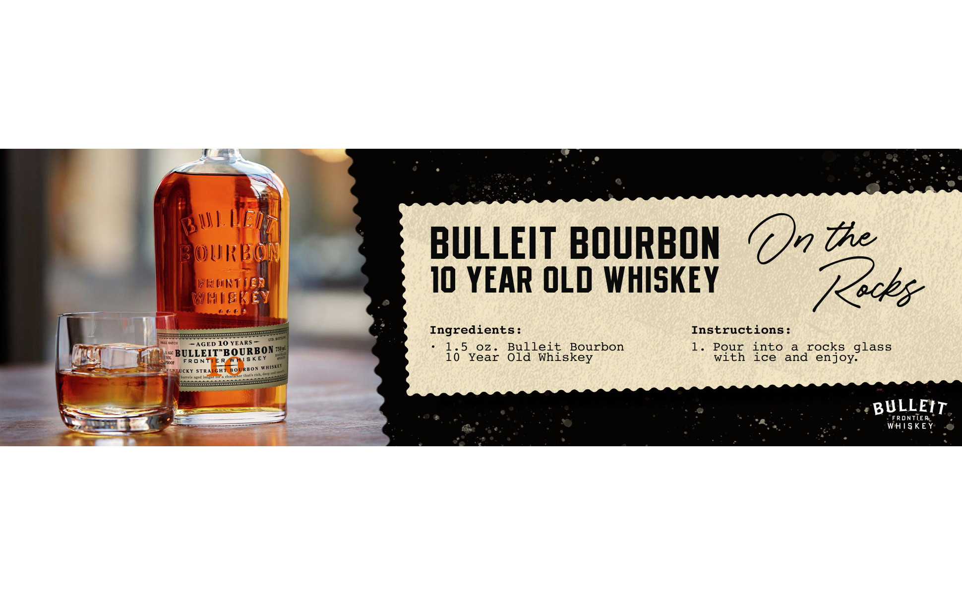 Bulleit Bourbon 10 Year Old Whiskey, 750 ml Bottle, 46% ABV