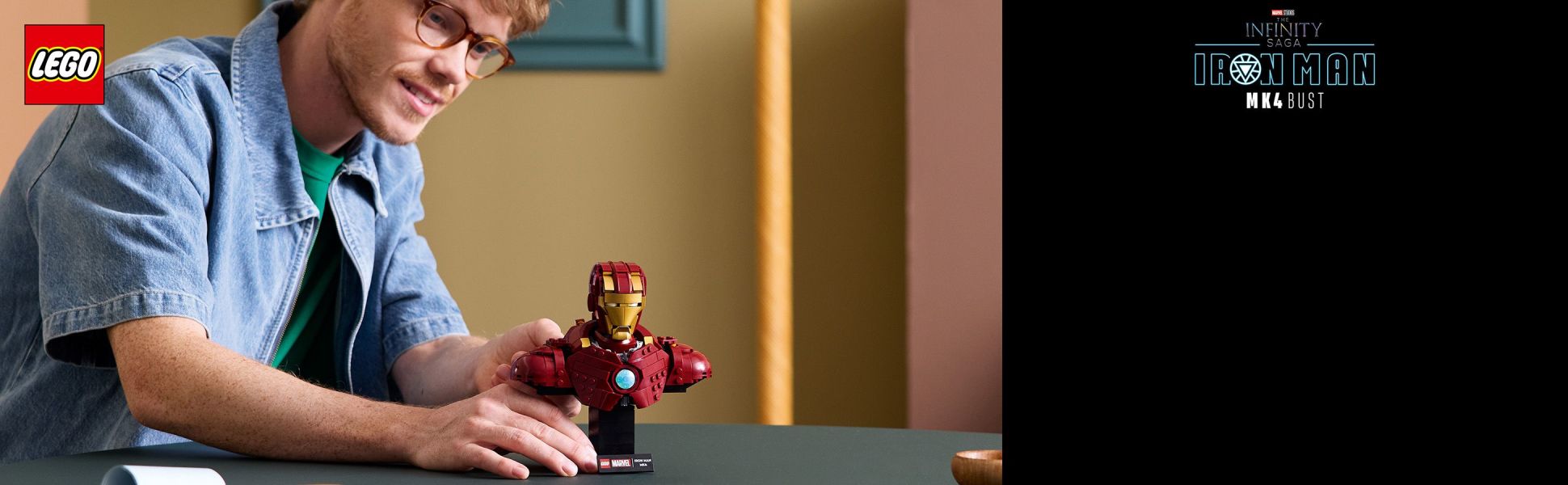 Adult fans of the Marvel Cinematic Universe can celebrate one of its most iconic characters with this build-and-display model.