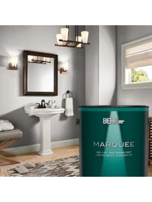 BEHR MARQUEE 5 gal. #PPU13-14 Ozone One-Coat Hide Semi-Gloss BEHR MARQUEE 5 gal. #PPU13-14 Ozone One-Coat Hide Semi-Gloss
