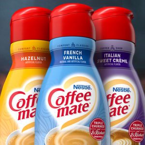4 EMPTY LARGE Coffee Mate Liquid Creamer Containers Bottles 64 fl