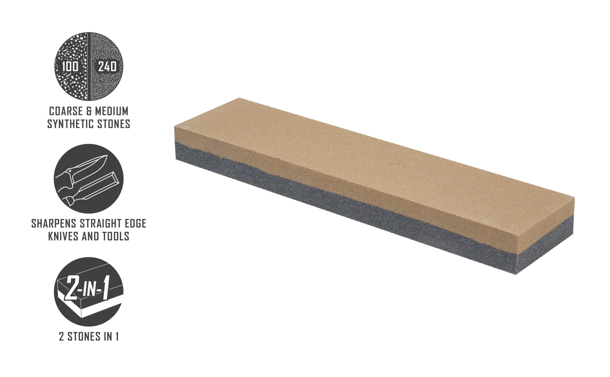 Smith's 8 in Dual Grit Combination Sharpening Stone