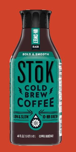 SToK Black, Unsweetened, Medium Roast Arabica-Based Blend Cold Brew Coffee,  48 fl oz Bottle 