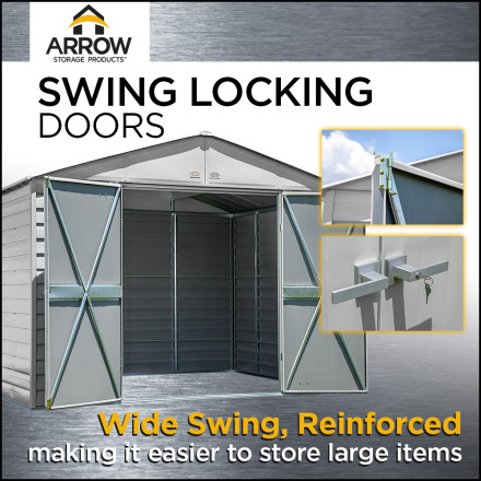 Sliding Locking Doors - Large glides prevent sticking and derailing.