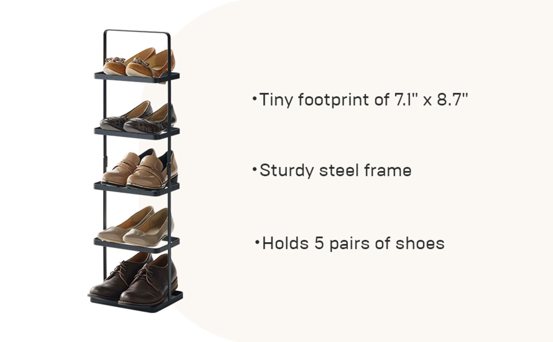 Yamazaki Home Wood & Steel 6-Tier Shoe Rack, 2 Colors, Steel & Wood on  Food52