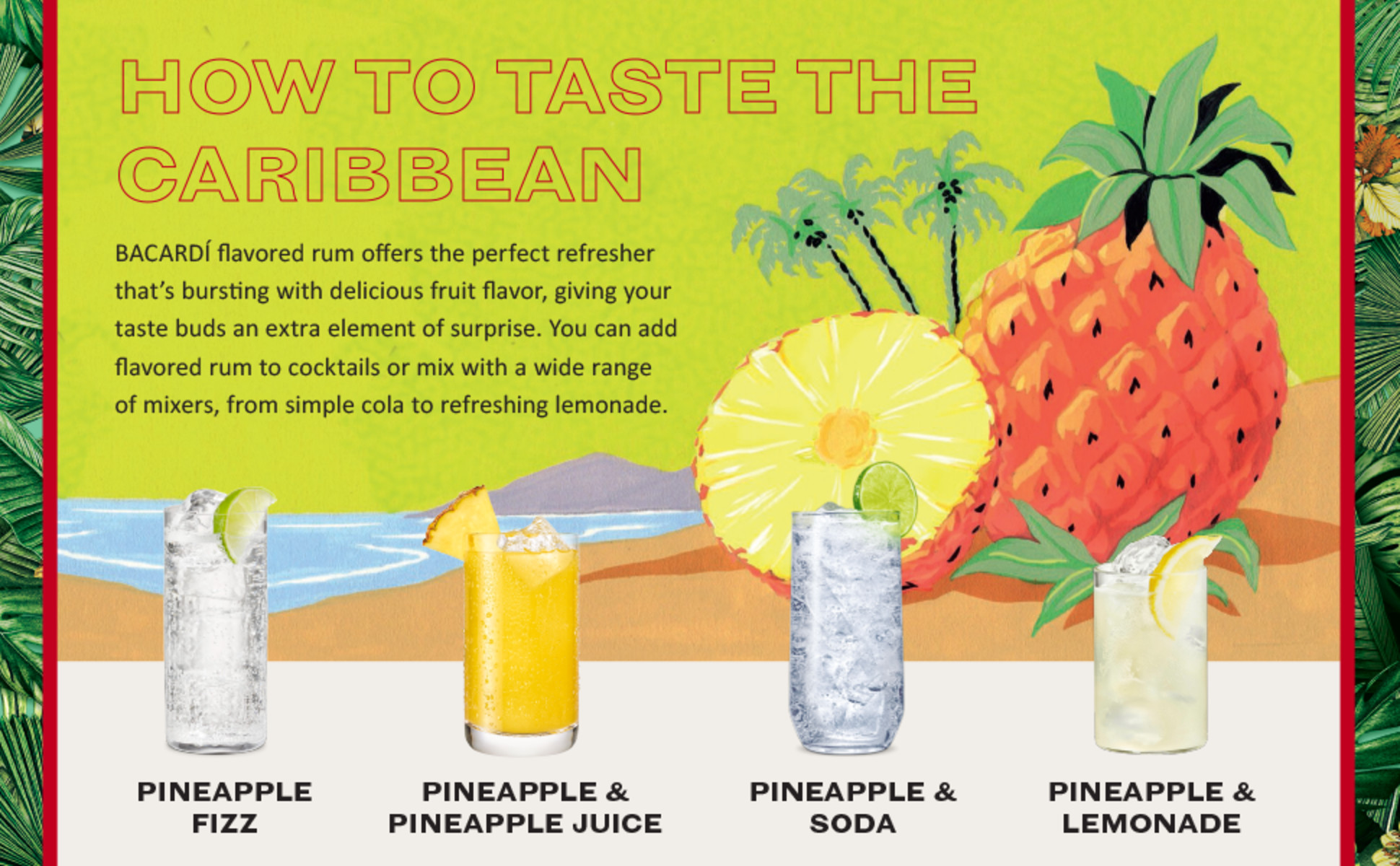 BACARDI Pineapple Rum, Gluten Free, 750 mL Bottle, ABV 35