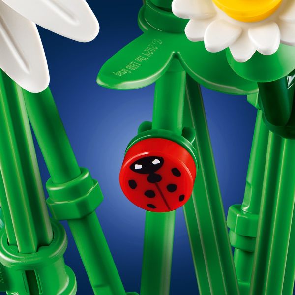 Look closely and you’ll spot a cute ladybug on a lavender stem.