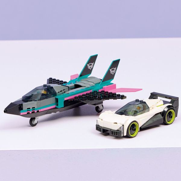 Enhance a child’s room with 2 cool display vehicles.