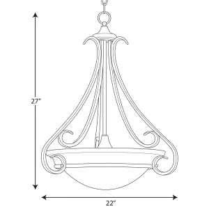 Progress Lighting Torino 3-Light Brushed Nickel Foyer Pendant with ...