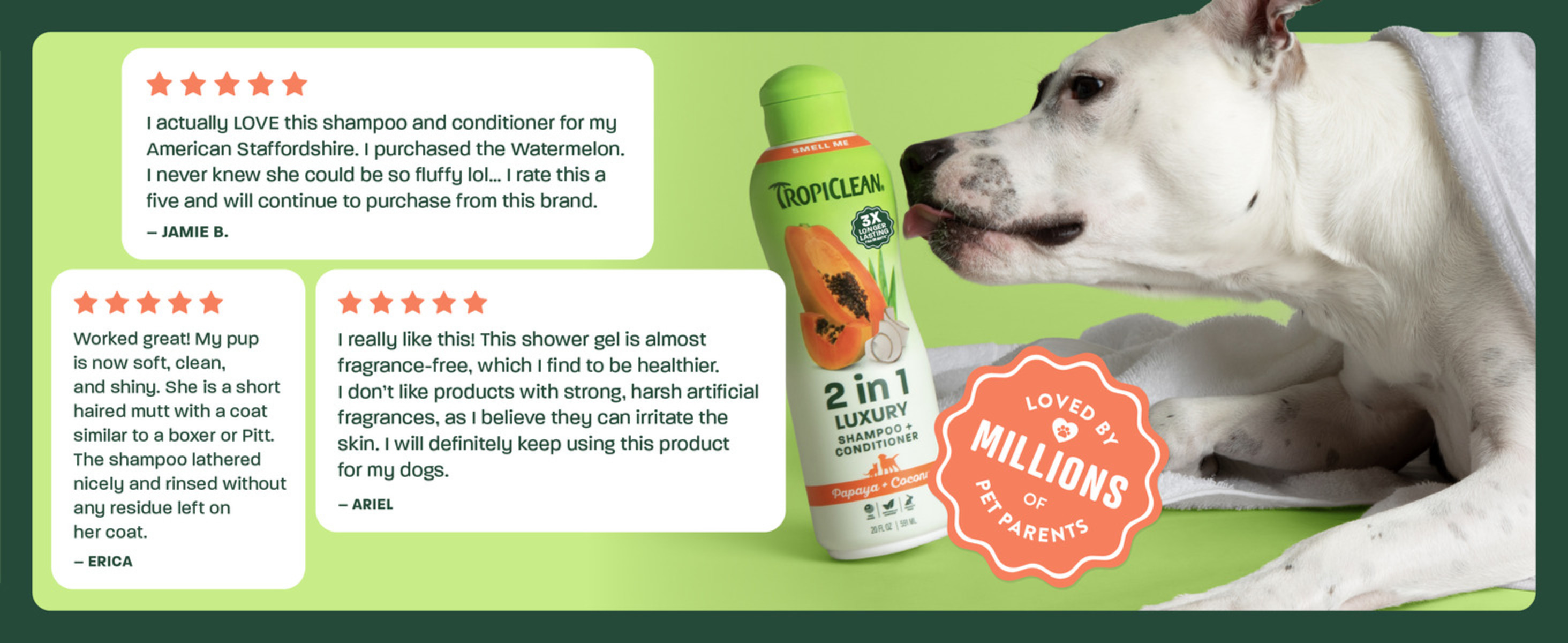 TropiClean Shampoo 2 In 1 Per Cani E Gatti – Papaya E Cocco, Senza Sapone E Parabeni, 3,78 L