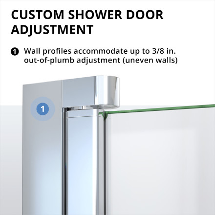 山水34 DreamLine 34 in. L x 60 in. W x 78-3/4 in. H Sliding Shower