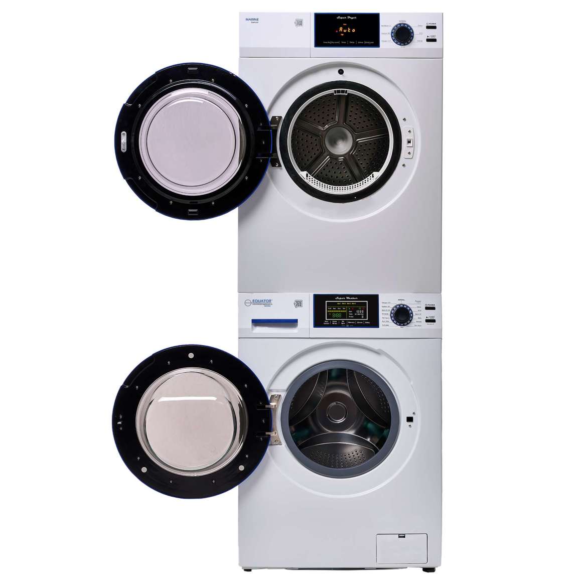 Safety & Convenience - Offers a touch control panel, add a sock option, child lock, coin trap, delay start, diagnostics codes, and a QR code for easy manual access.