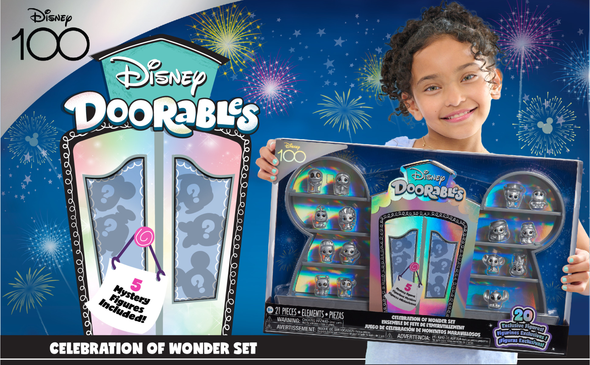Disney Doorables Disney100 Celebration of Wonder Set, 21-piece