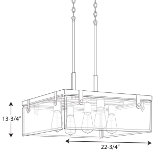 Progress Lighting Glayse Collection 5-Light Brushed Nickel Pendant ...