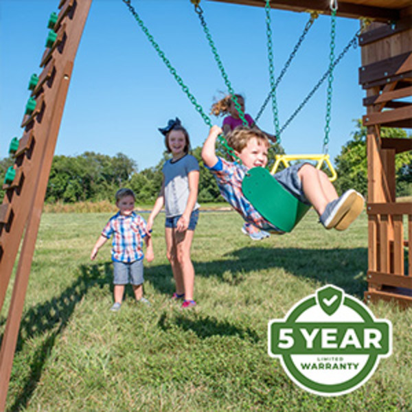 Backyard Discovery Woodridge Elite All Cedar Swing Set Playset