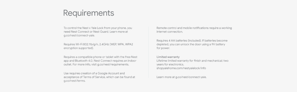 Google Nest x Yale Lock - Tamper-Proof Smart Wifi Bluetooth Deadbolt Lock  with Nest Connect - Satin Nickel RB-YRD540-WV-619 - The Home Depot