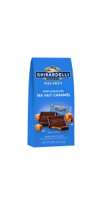 GHIRARDELLI Dark Chocolate Sea Salt Caramel Squares, 6.38 Oz Bag