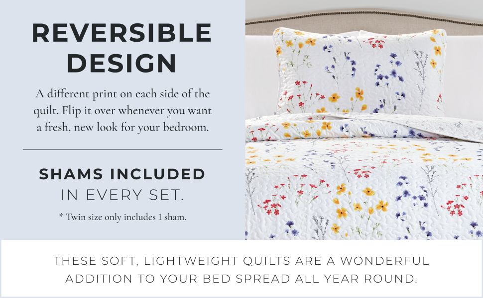 Spring Floral Quilt Set  Marianne Collection by Great Bay Home