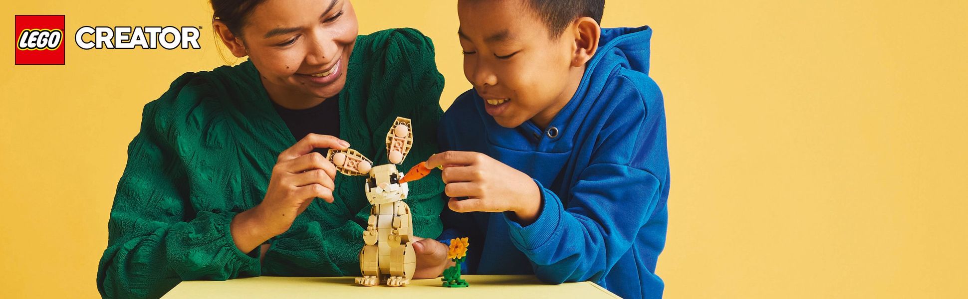 Kids can play out stories with this LEGO Creator 3in1 Cute Bunny playset, then rebuild it into a llama toy or seal figure.