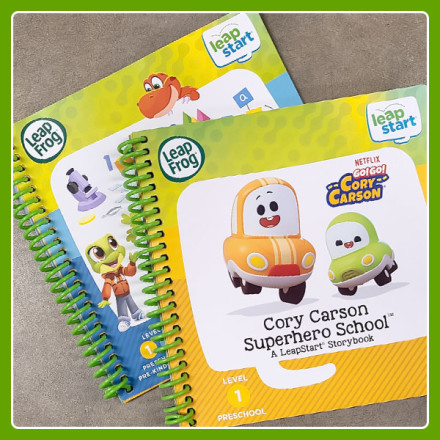 Close up of the 2 books that come with the LeapFrog LeapStart Learning Success Bundle.