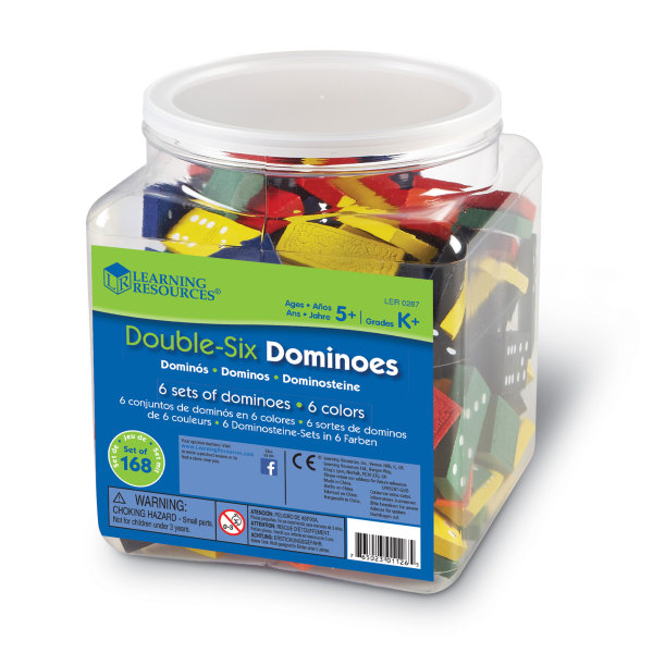 Learning Resources Double-Six Dominoes In Bucket, Math