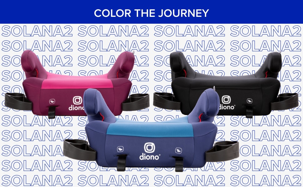 Solana® 2 Booster Seat 2 Pack  diono® Booster Seats & Car Seats