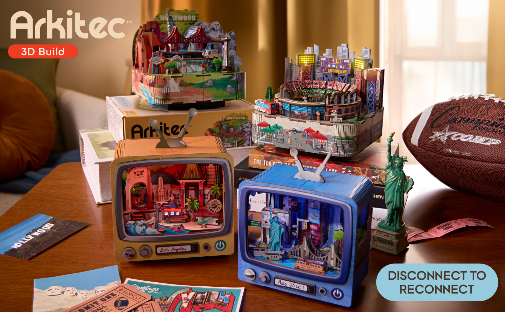 Arkitec 124-Piece Tokyo CityVision 3D Build Wooden Puzzle