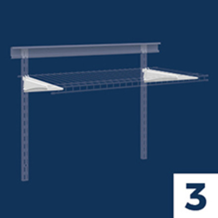 ClosetMaid ShelfTrack 12 in. x .5 in. White Shelf Bracket ClosetMaid ShelfTrack 12 in. x .5 in. White Shelf Bracket