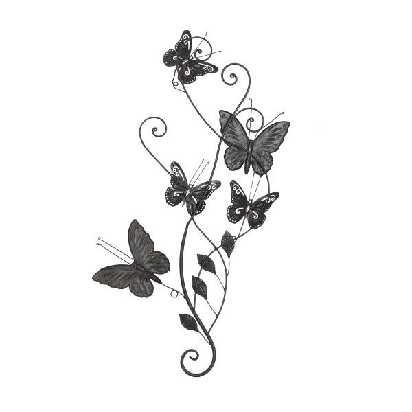Second Life Marketplace - Heart With Black Butterfly Scroll Wall Decor