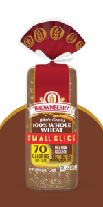 Brownberry Whole Grains 100% Whole Wheat Bread, Small Slice, 18oz