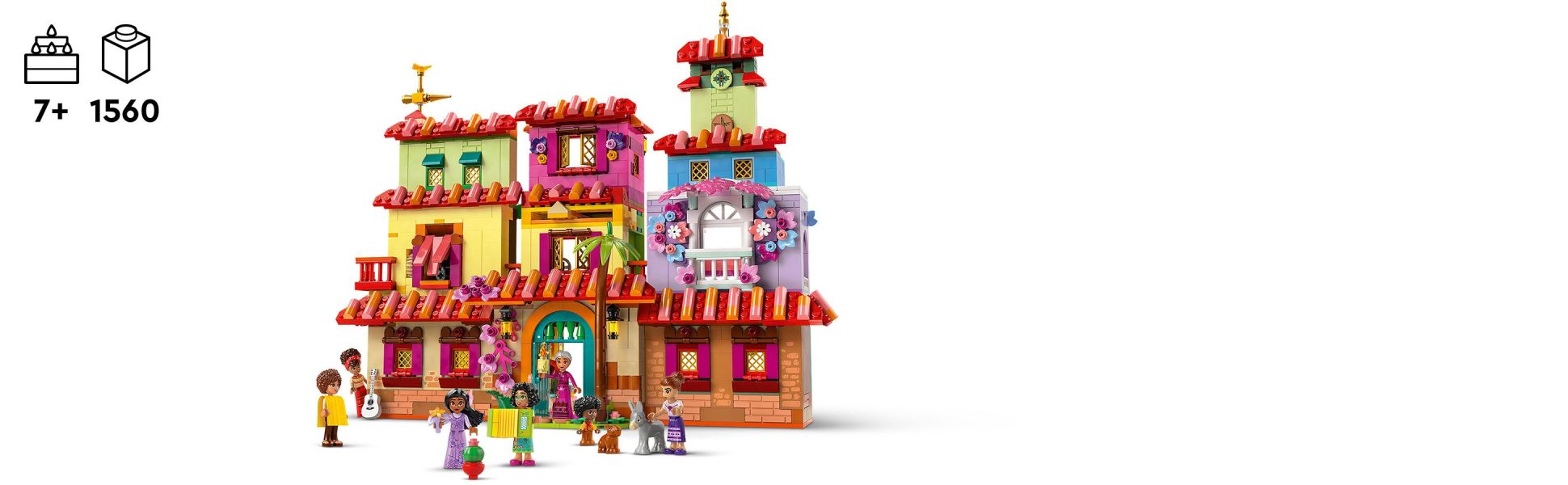 9 house sections for kids and families to build together and lots of possibilities for creative role play in a buildable toy.