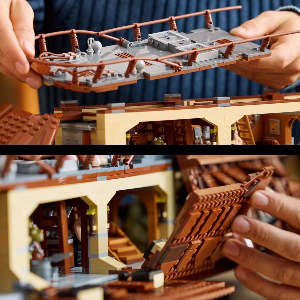 Lift off the top deck and fold down the sides to see inside.