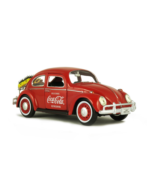 Coca-Cola ビートルモデル 赤 Coca-Cola 1/24 Scale 1967 Volkswagen Beetle Diecast Car with Rear