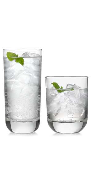 Libbey Polaris 16-Piece Tumbler and Rocks Glass Set, Clear