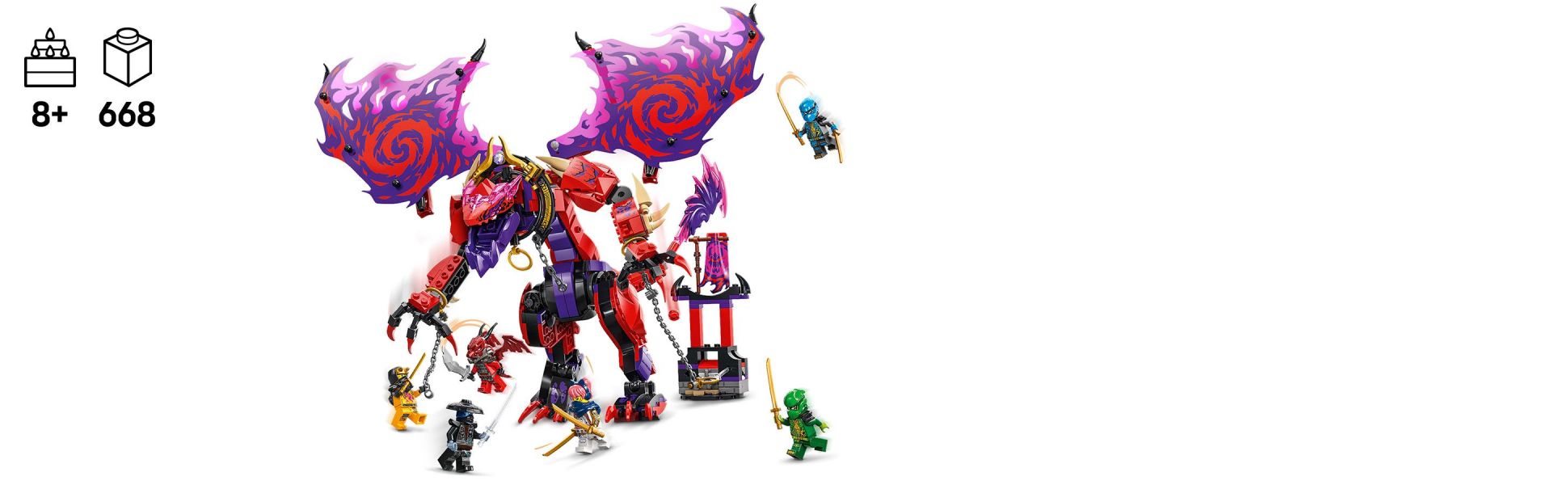LEGO NINJAGO Thunderfang Dragon of Chaos 71832 6526907 - Best Buy