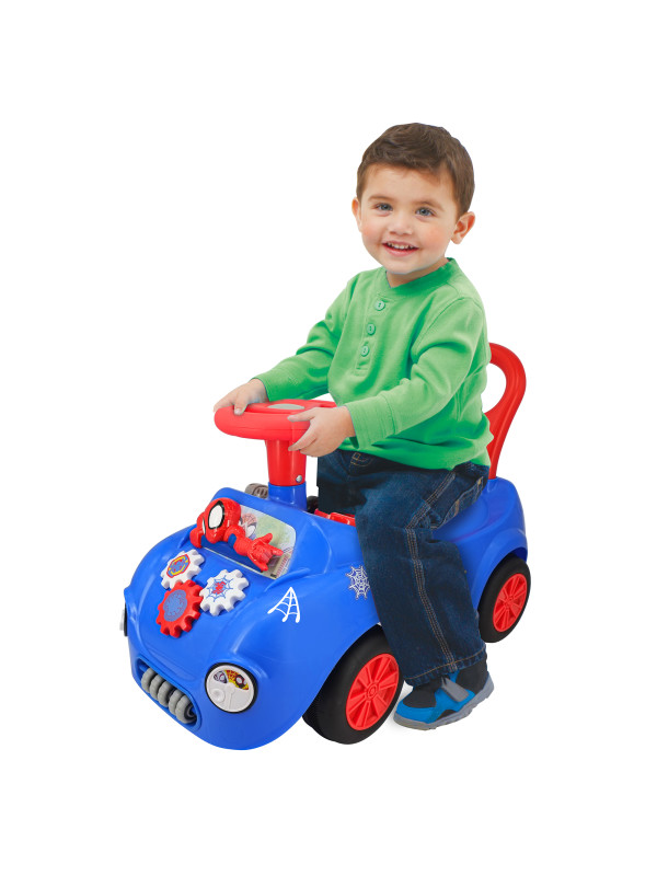 Kiddieland Durable Unisex Kid Push & Pedal Ride-On, Blue, 22.44 x