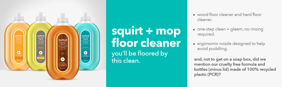 method  Squirt + Mop Hard Floor Cleaner, Lemon Ginger, 25 oz